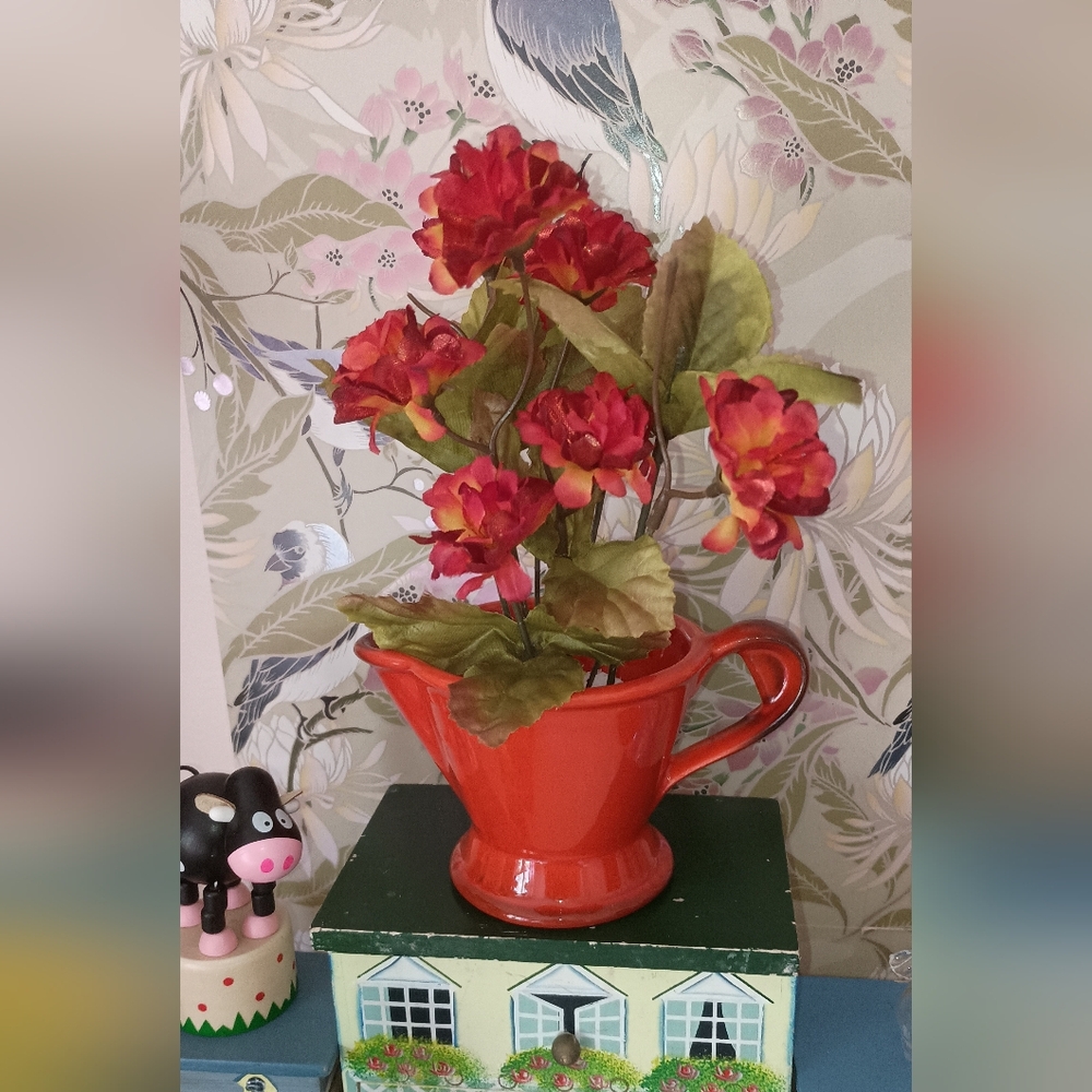 3/$15 Metlox Poppytrail Vernon Red Pitcher Creamer MCM